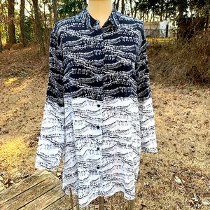 100% Silk Safety Pin Print Blouse/Dress